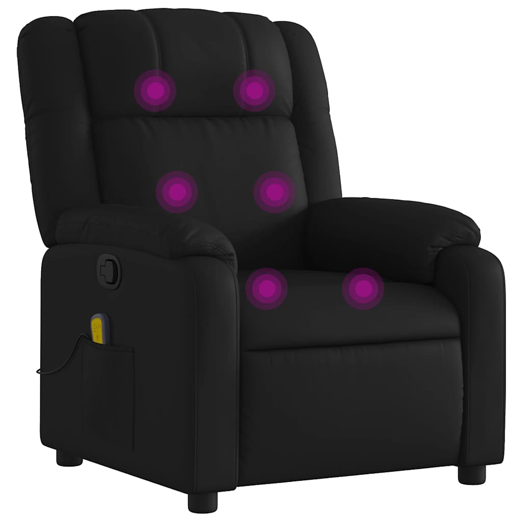Fauteuil de massage inclinable noir similicuir - XIOS