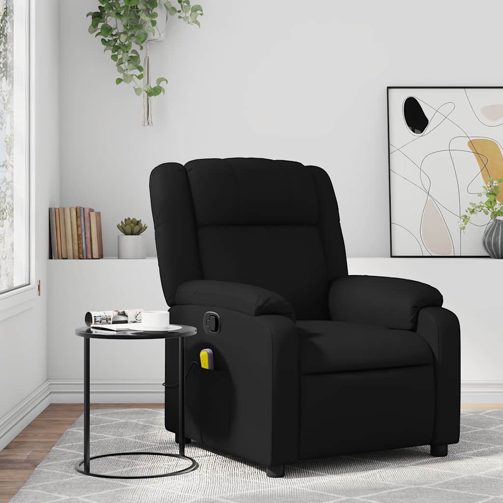 Fauteuil de massage inclinable noir similicuir - XIOS