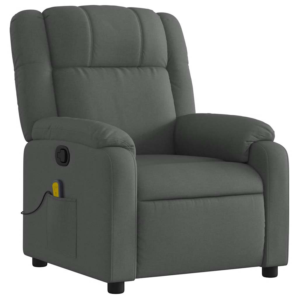 Fauteuil de massage inclinable gris foncé tissu - XIOS