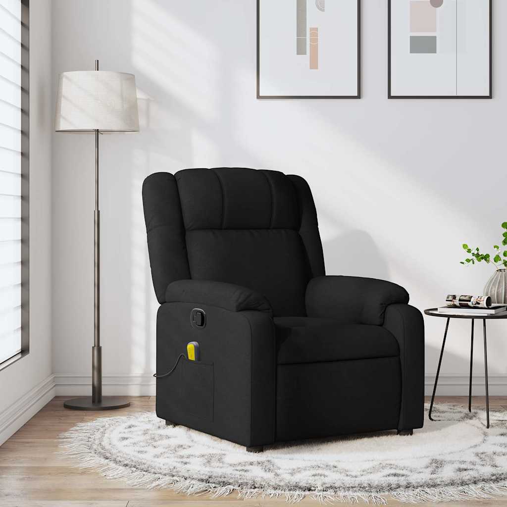 Fauteuil de massage inclinable noir tissu - XIOS