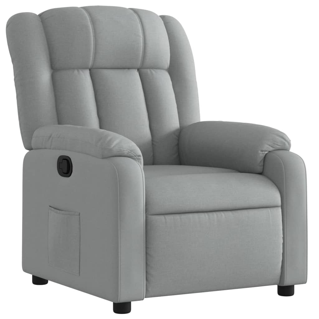 Fauteuil inclinable en tissu gris clair - XIOS