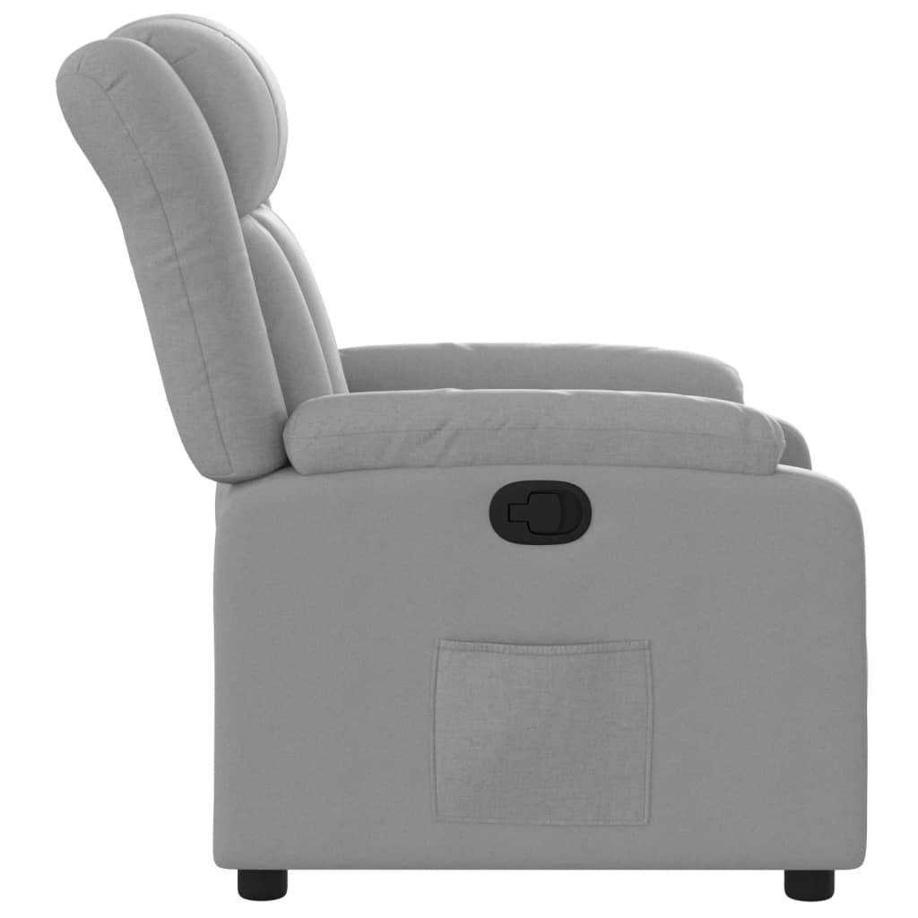 Fauteuil inclinable en tissu gris clair - XIOS