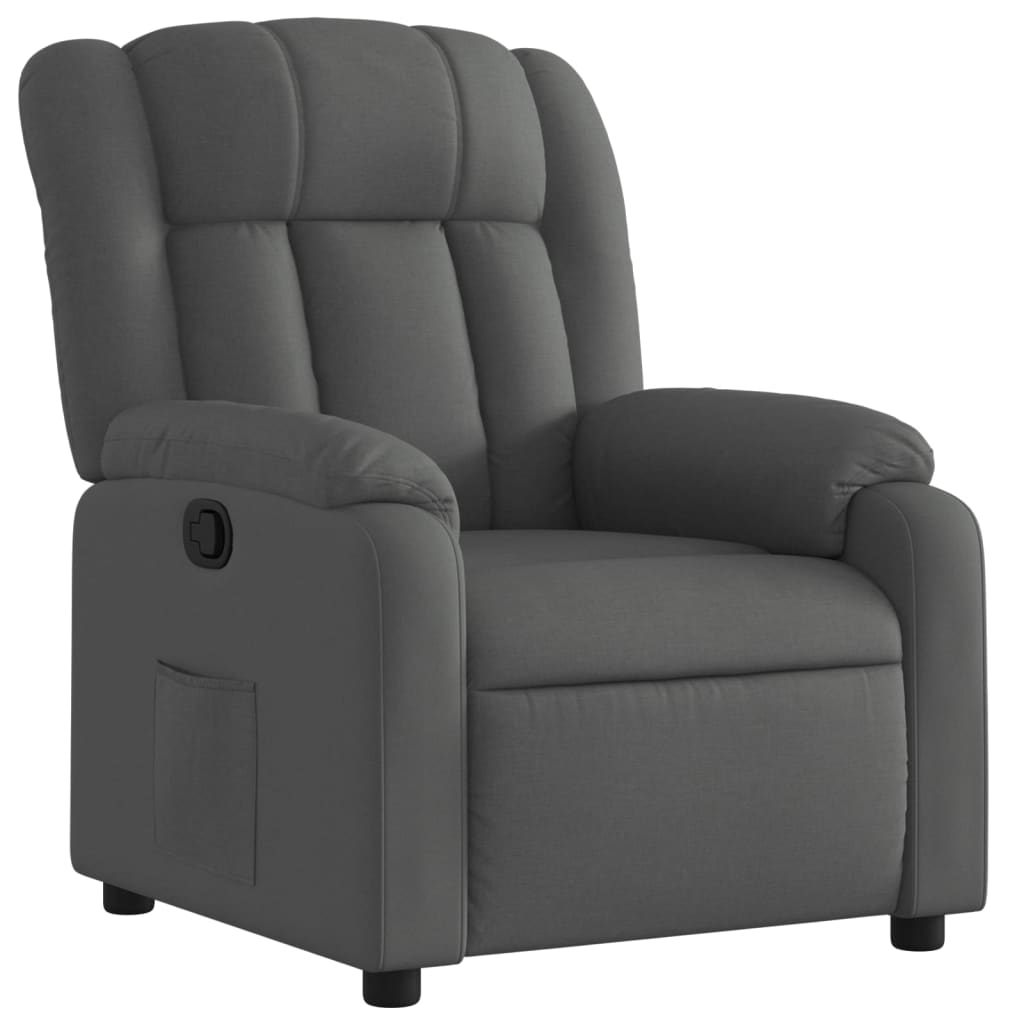 Fauteuil inclinable en tissu gris foncé - XIOS