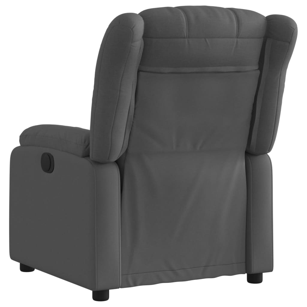 Fauteuil inclinable en tissu gris foncé