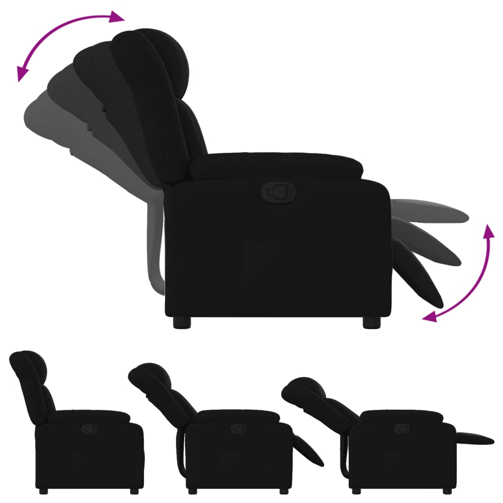Fauteuil inclinable en tissu noir - XIOS