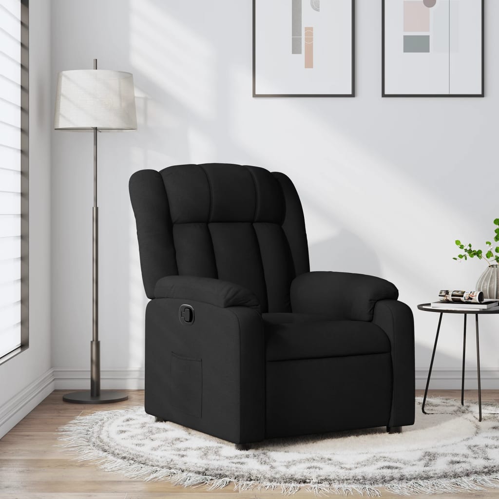 Fauteuil inclinable en tissu noir - XIOS