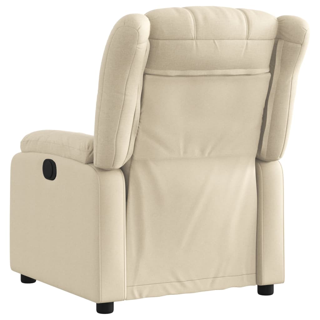 Fauteuil inclinable en tissu crème - XIOS