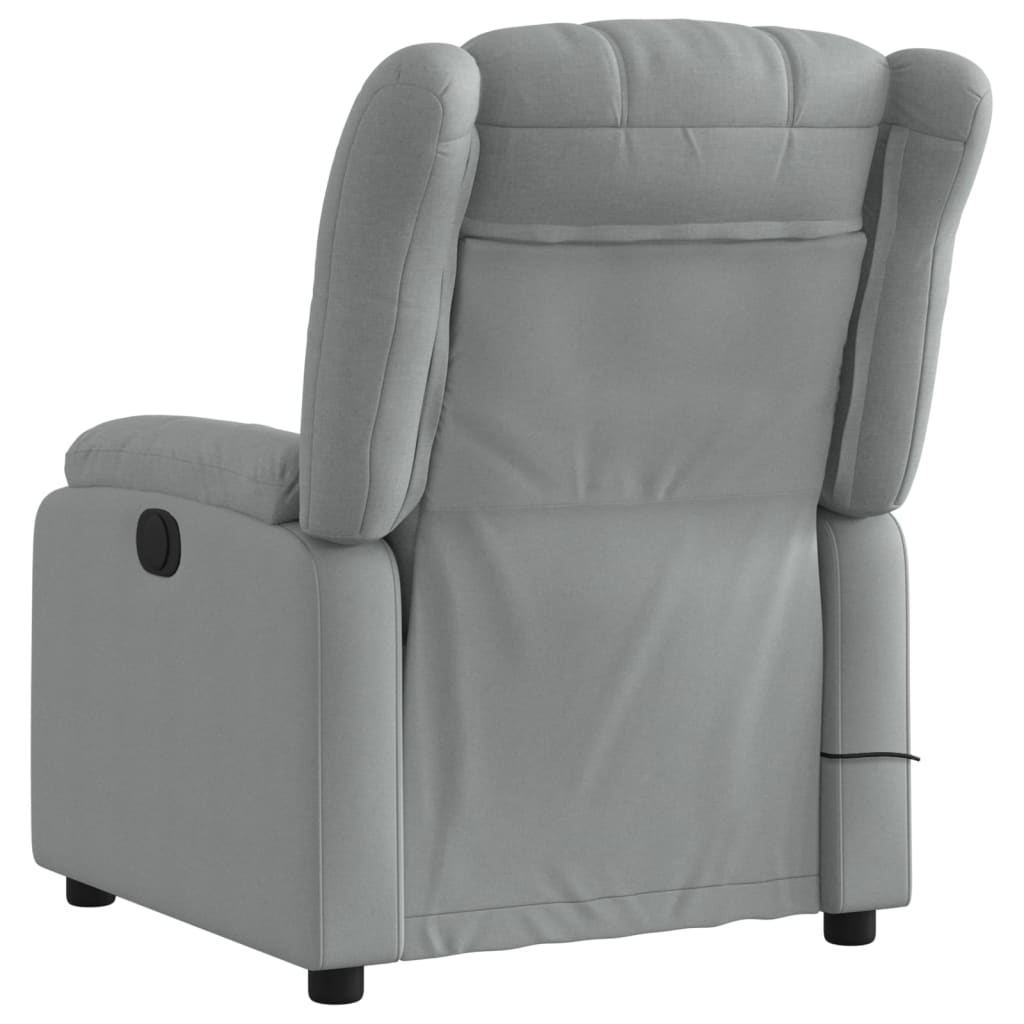 Fauteuil de massage inclinable gris clair tissu - XIOS