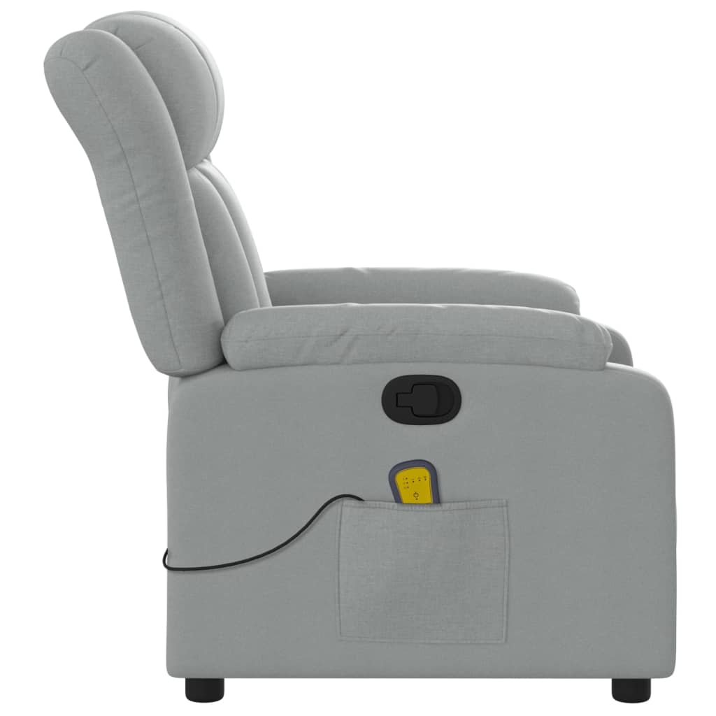 Fauteuil de massage inclinable gris clair tissu - XIOS
