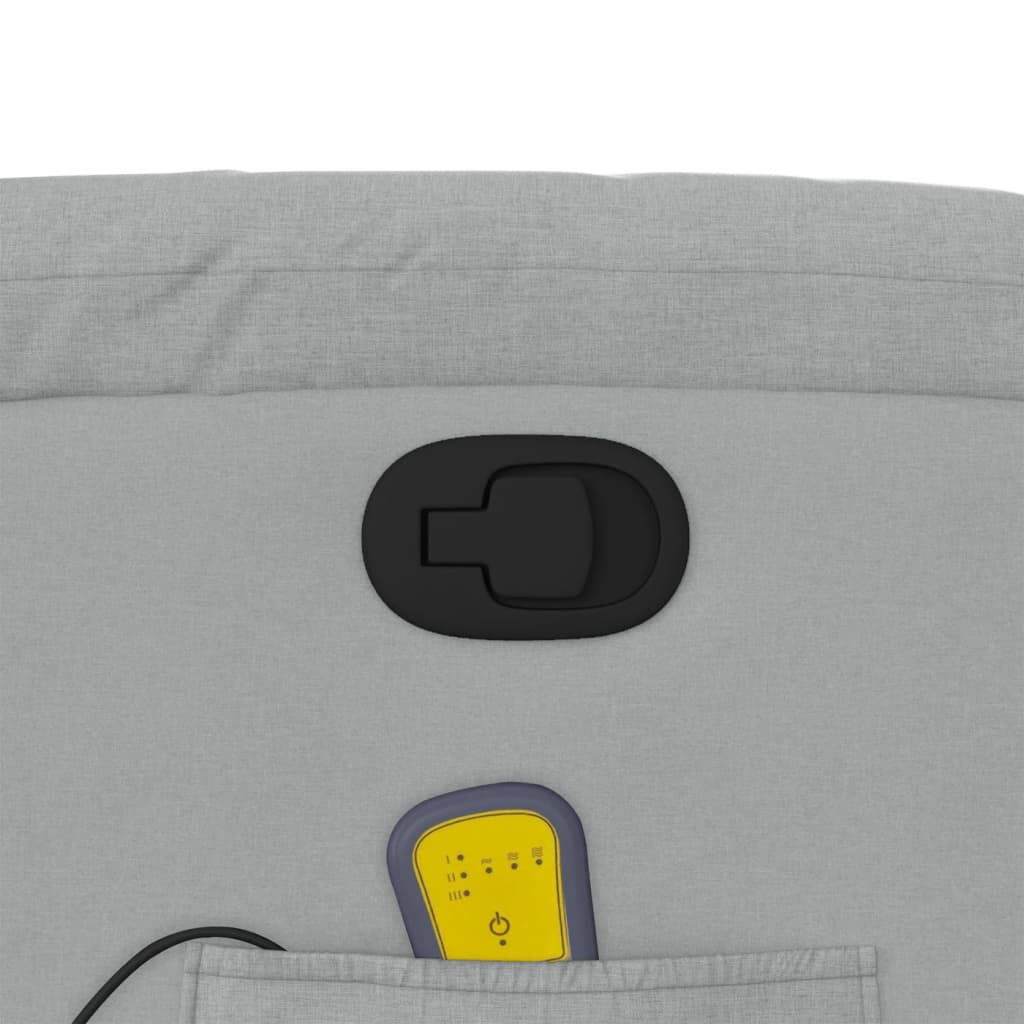 Fauteuil de massage inclinable gris clair tissu - XIOS