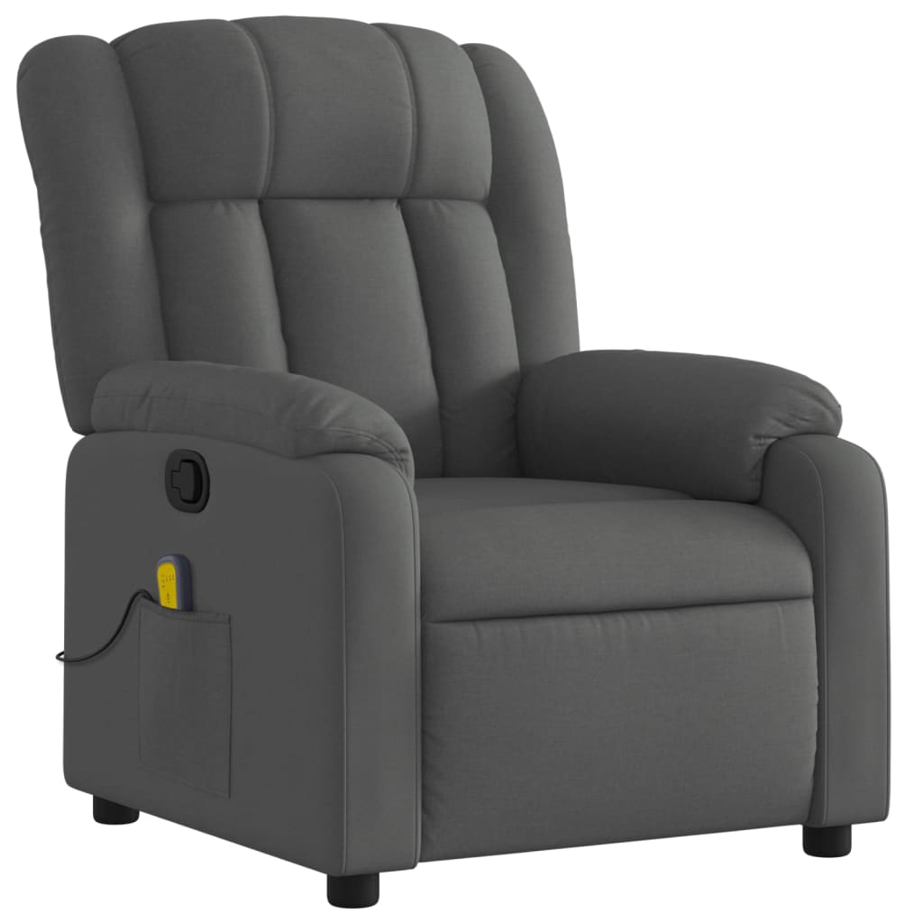 Fauteuil de massage inclinable gris foncé tissu - XIOS
