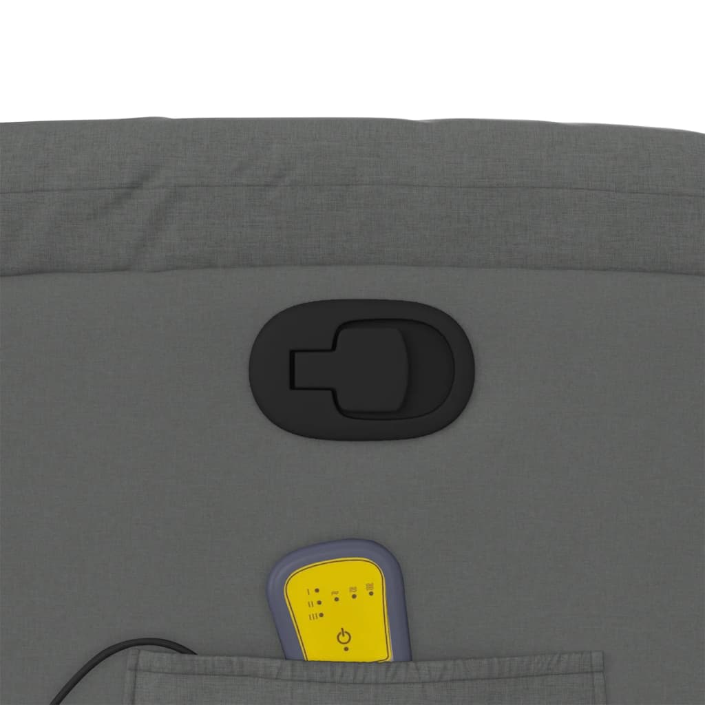 Fauteuil de massage inclinable gris foncé tissu - XIOS