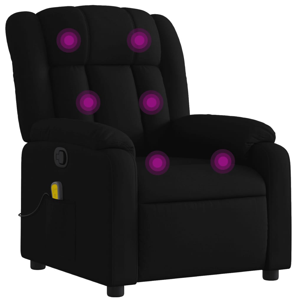 Fauteuil de massage inclinable noir tissu - XIOS