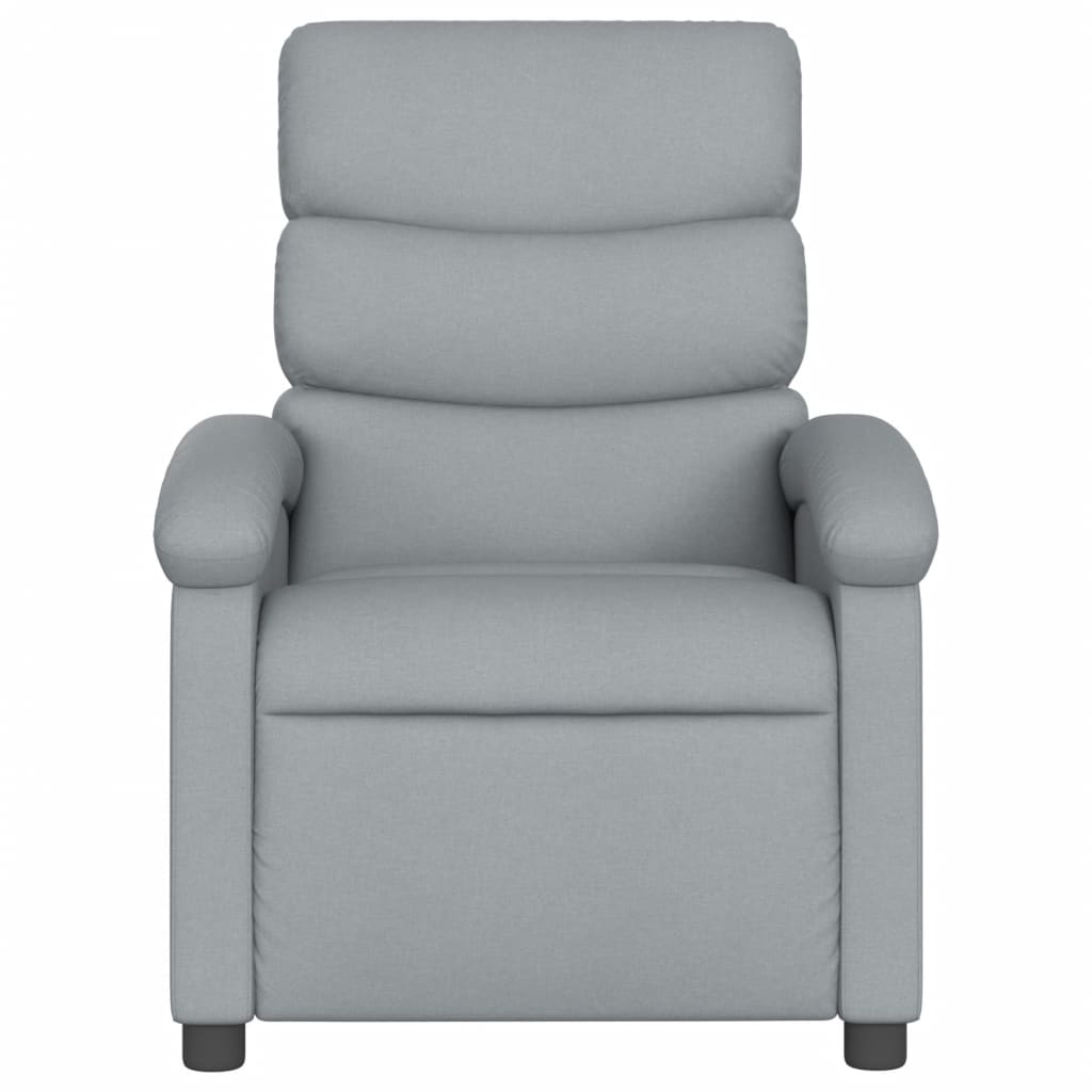 Fauteuil inclinable gris clair tissu - XIOS