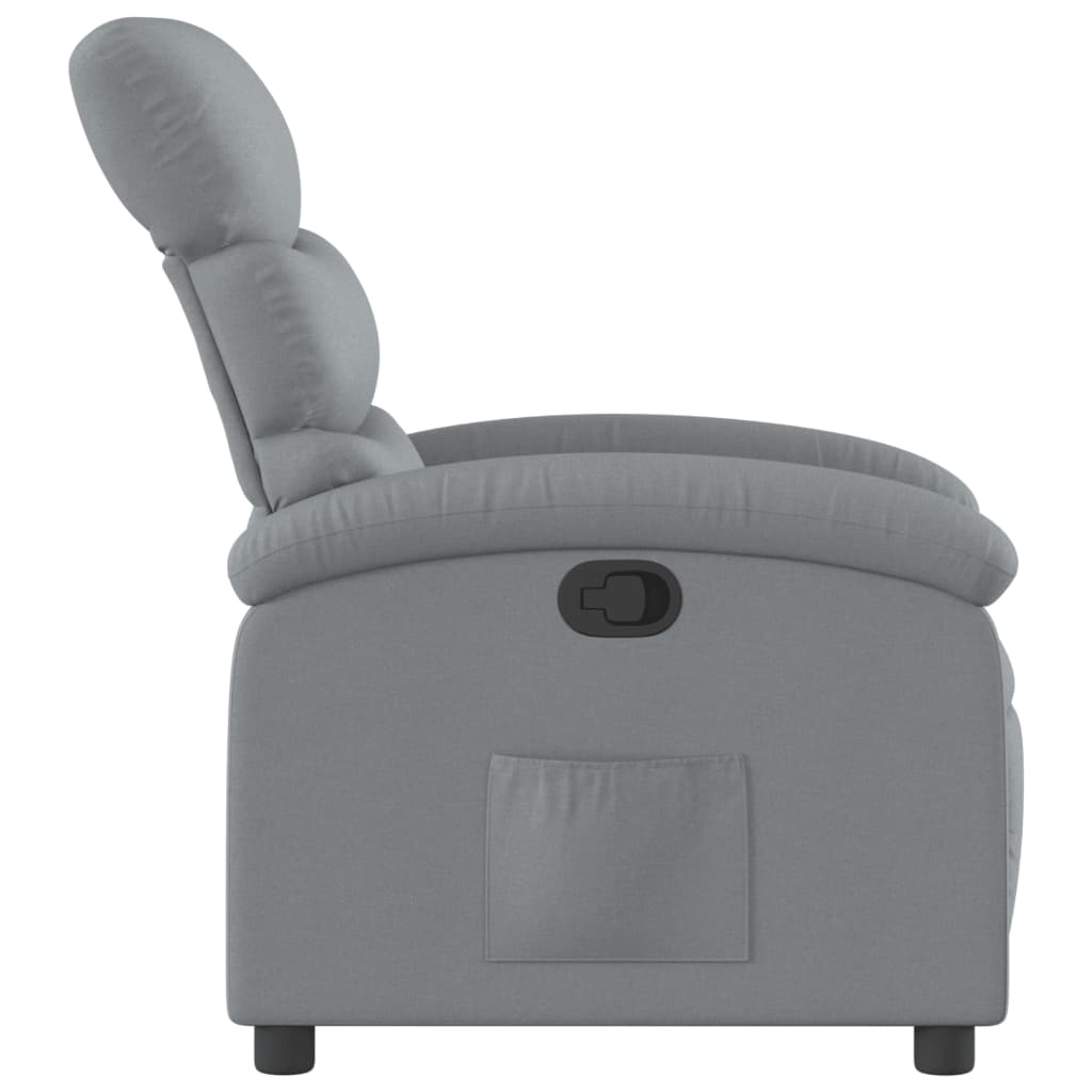 Fauteuil inclinable gris clair tissu - XIOS