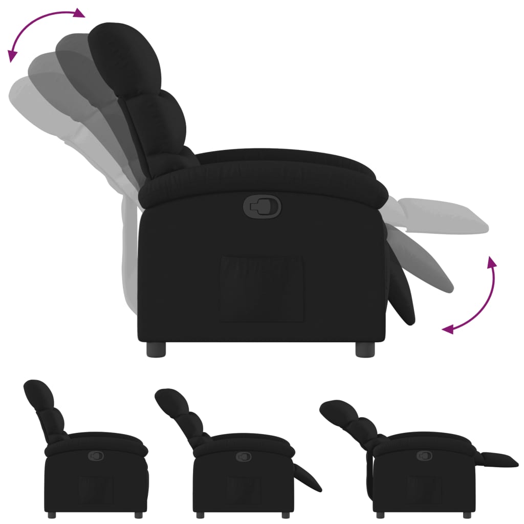 Fauteuil inclinable noir tissu - XIOS