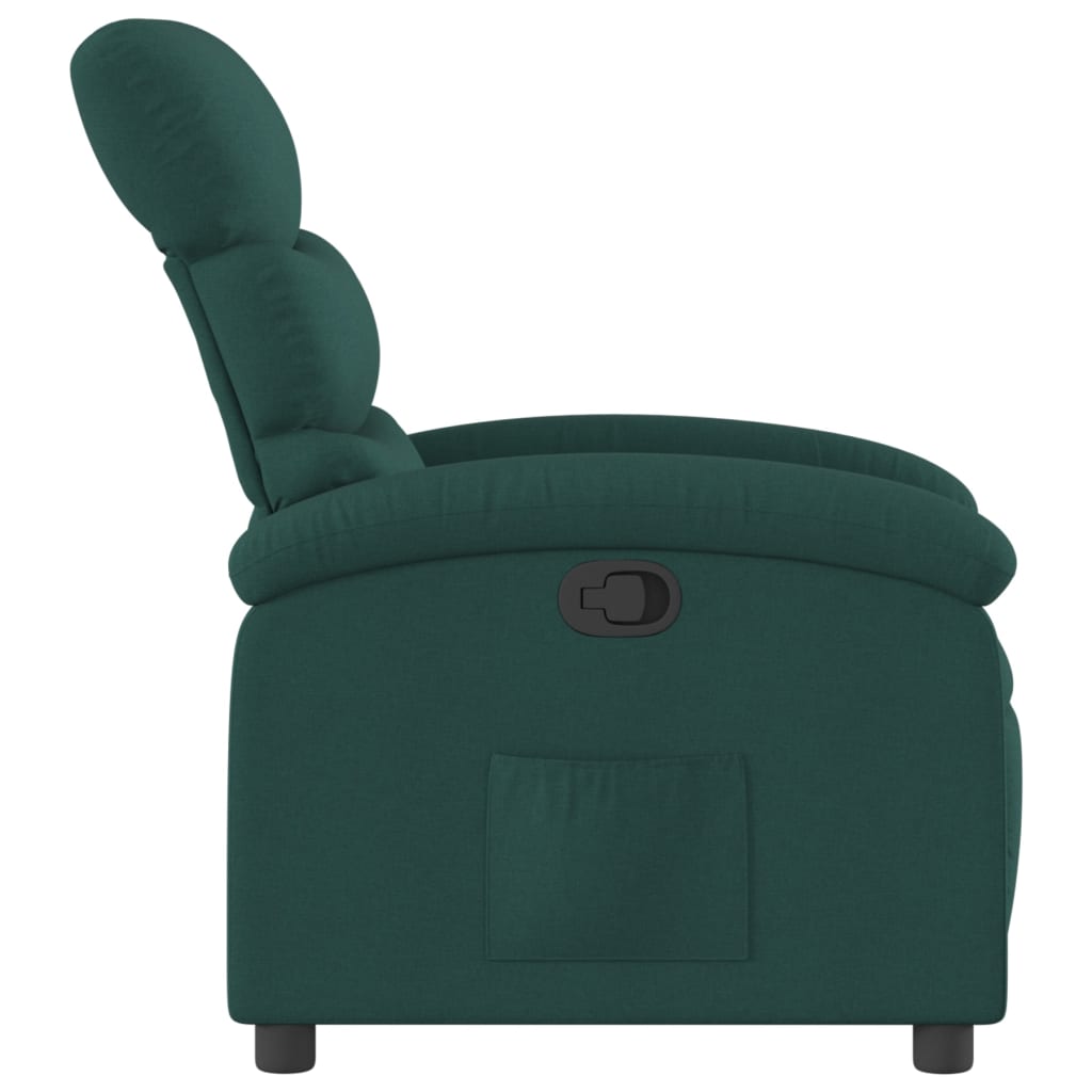 Fauteuil inclinable vert foncé tissu - XIOS