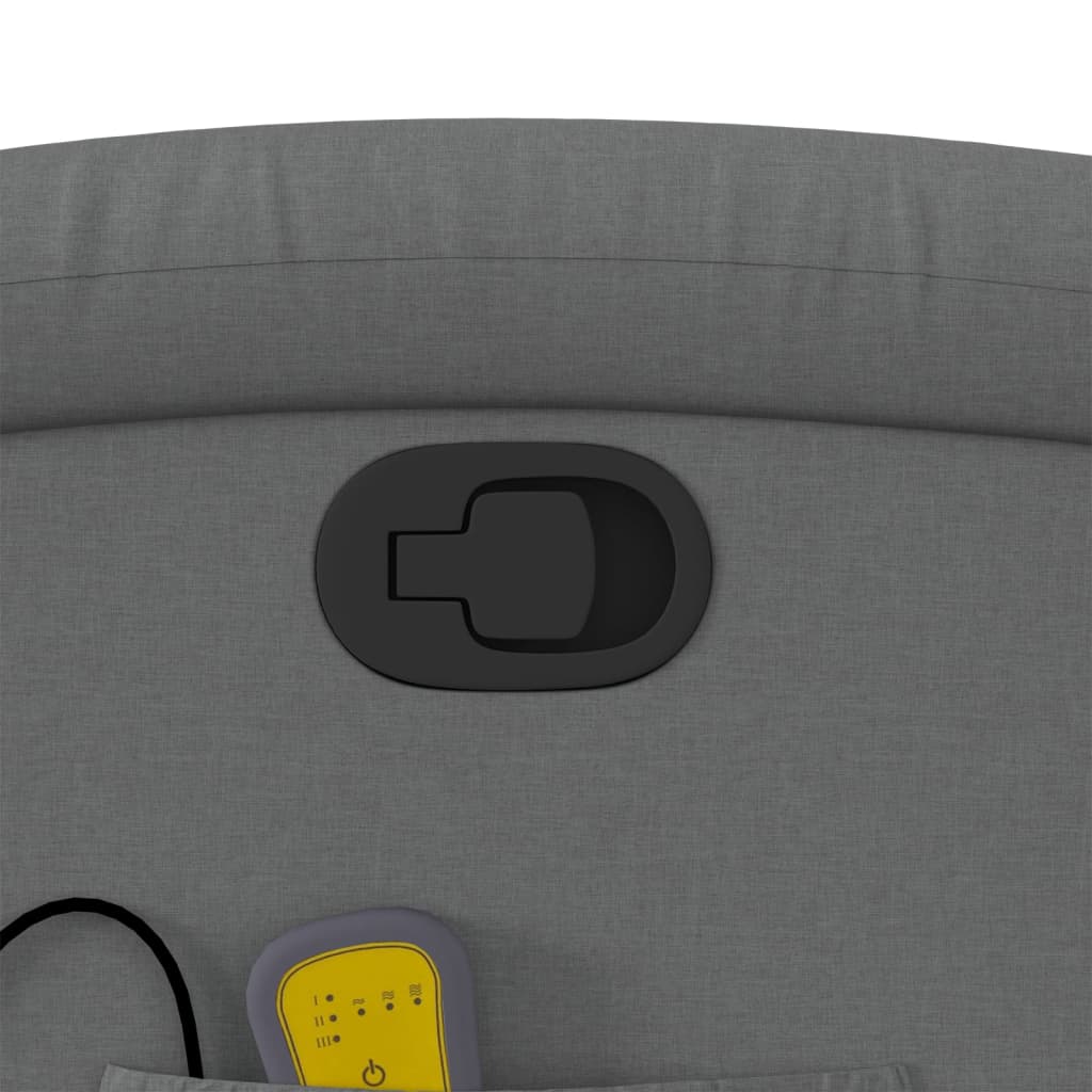 Fauteuil inclinable de massage gris foncé tissu - XIOS