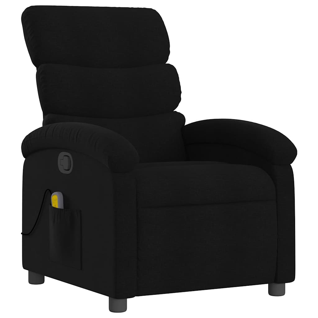 Fauteuil inclinable de massage noir tissu - XIOS