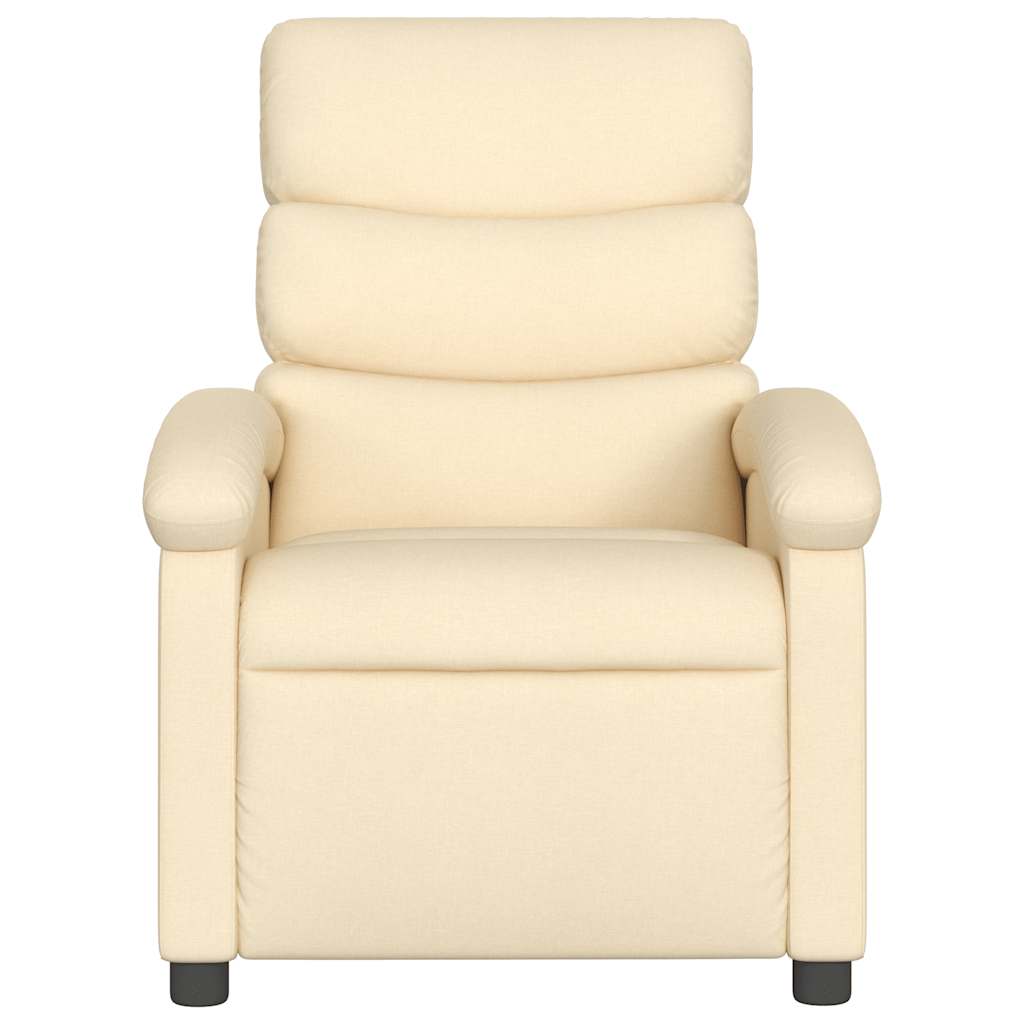 Fauteuil inclinable de massage crème tissu - XIOS
