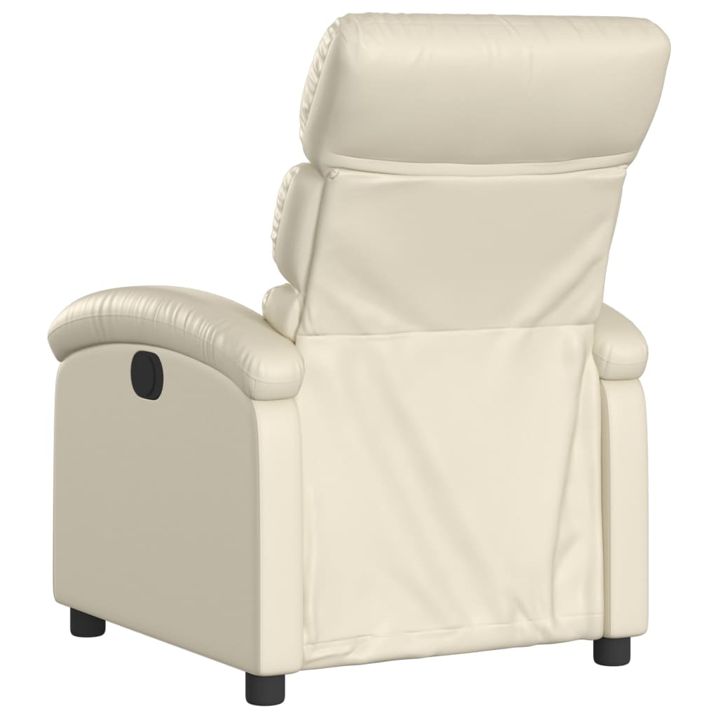 Fauteuil inclinable en similicuir crème - XIOS