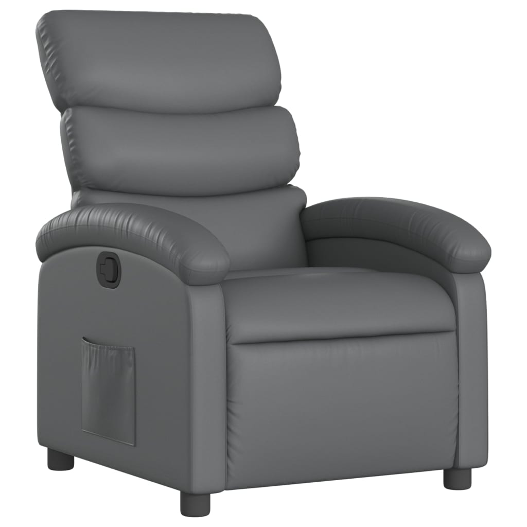 Fauteuil inclinable gris similicuir - XIOS