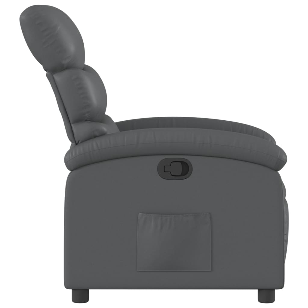 Fauteuil inclinable gris similicuir - XIOS