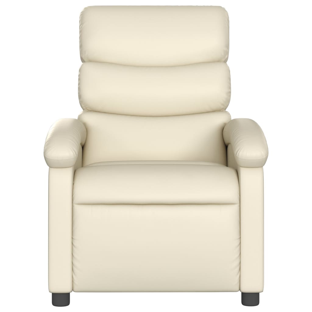 Fauteuil de massage inclinable crème similicuir - XIOS