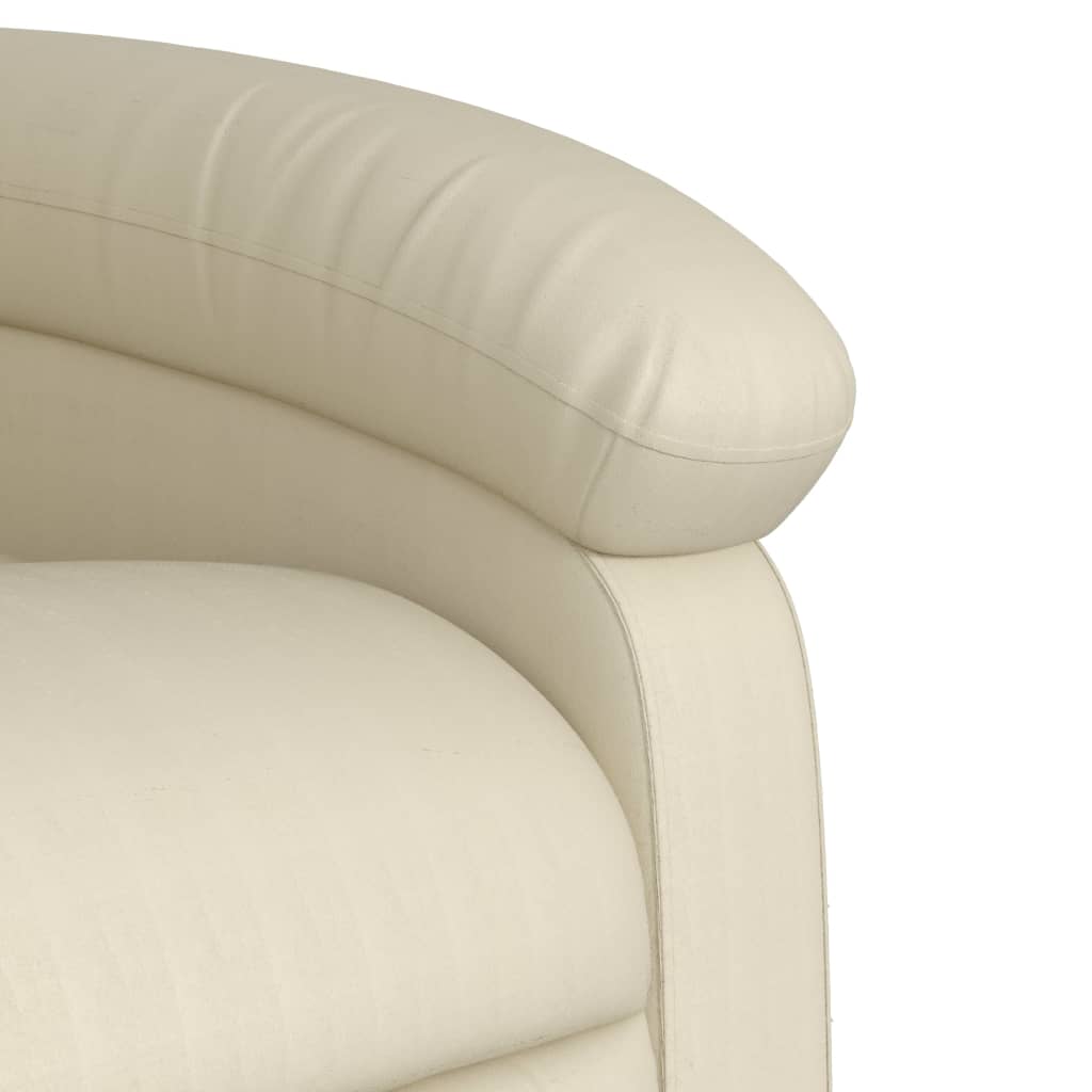 Fauteuil de massage inclinable crème similicuir - XIOS