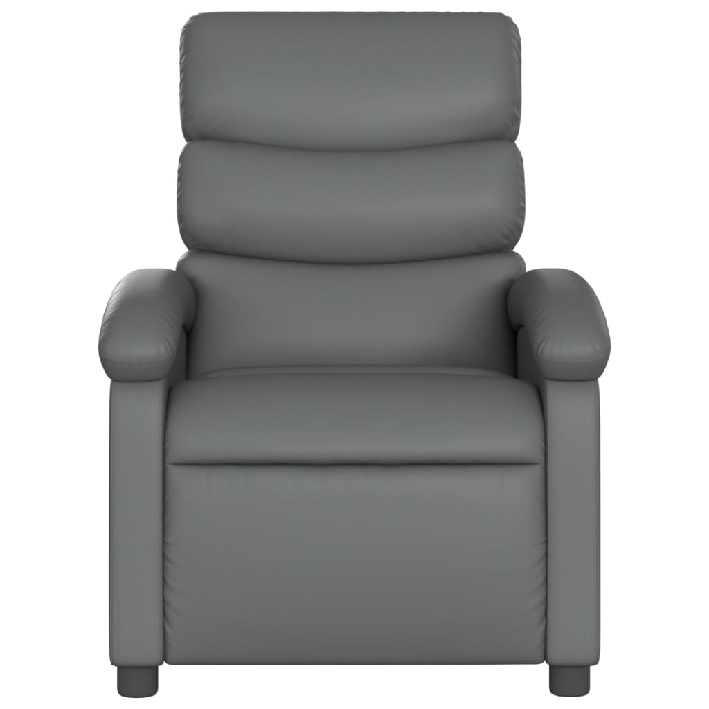 Fauteuil de massage inclinable gris similicuir - XIOS