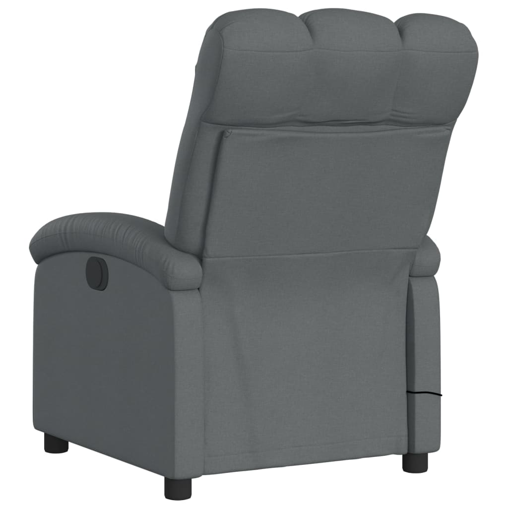 Fauteuil inclinable de massage gris foncé tissu - XIOS