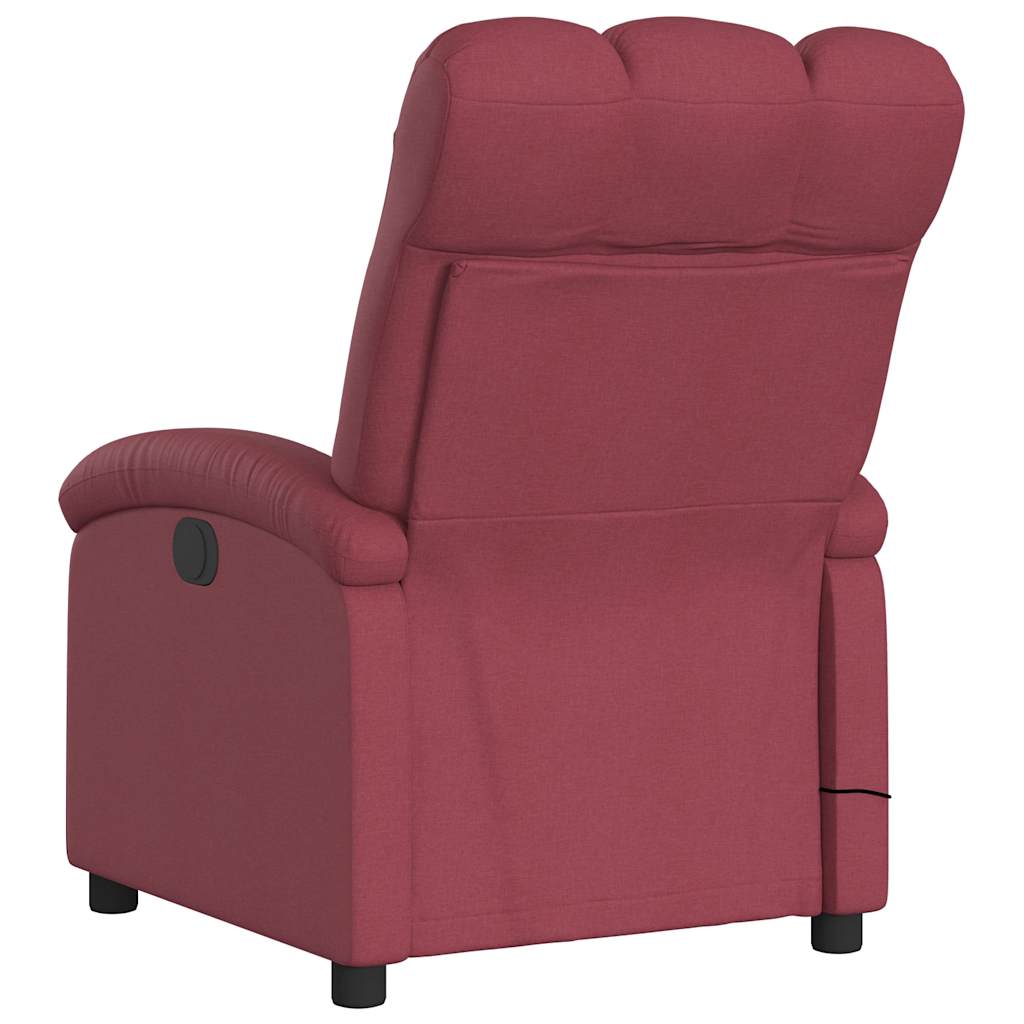 Fauteuil de massage inclinable rouge bordeaux tissu - XIOS