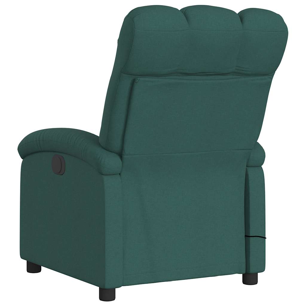 Fauteuil inclinable de massage vert foncé tissu - XIOS