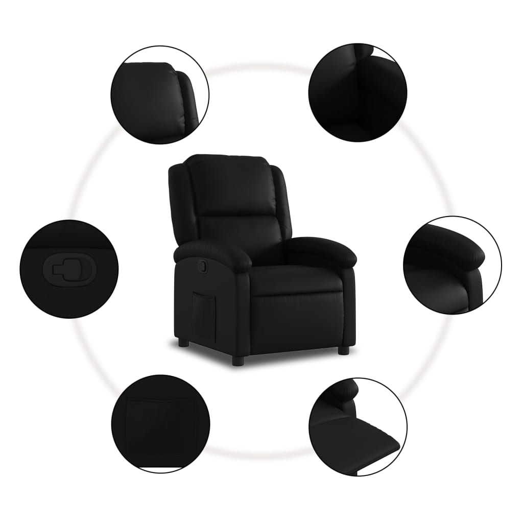 Fauteuil inclinable noir similicuir - XIOS