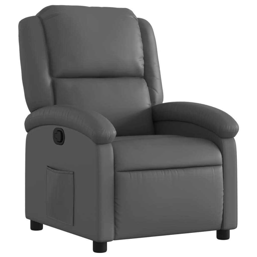 Fauteuil inclinable gris similicuir - XIOS