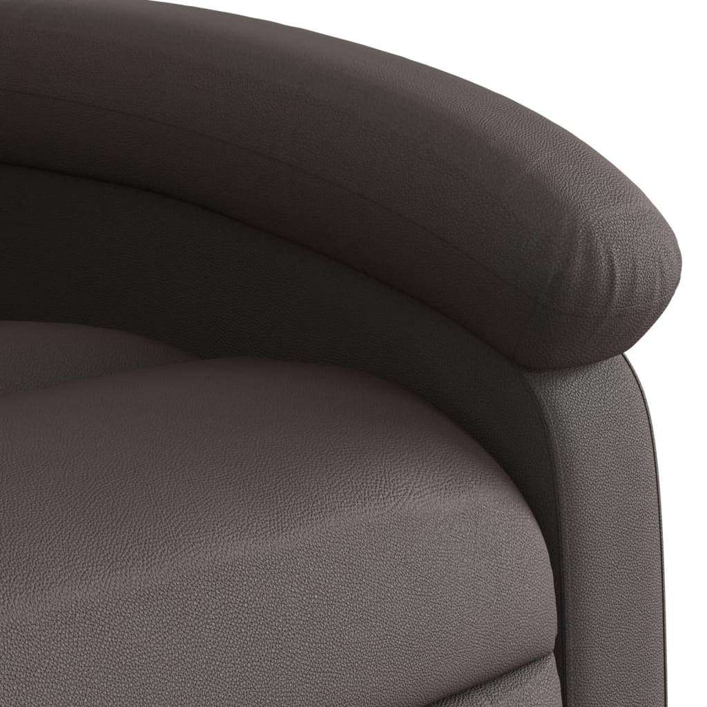 Fauteuil inclinable marron foncé cuir véritable - XIOS