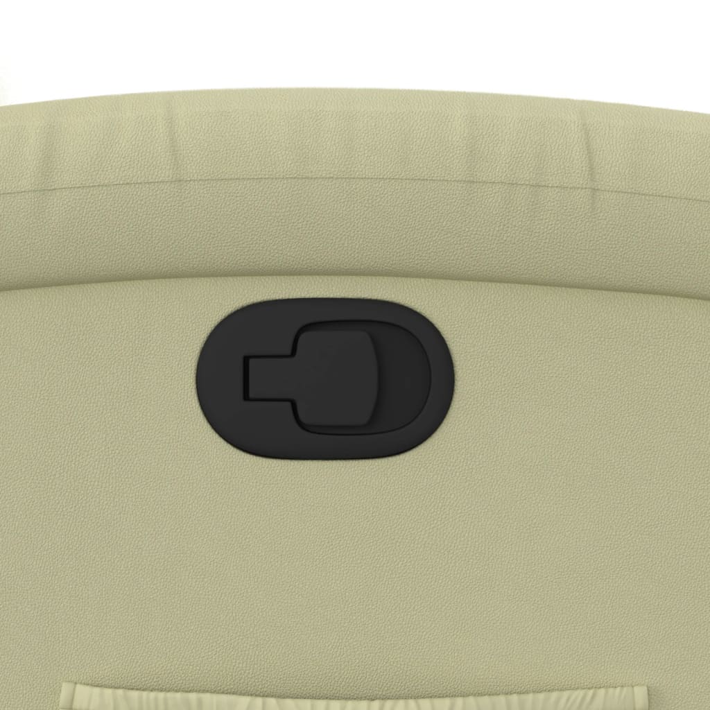 Fauteuil inclinable crème cuir véritable - XIOS