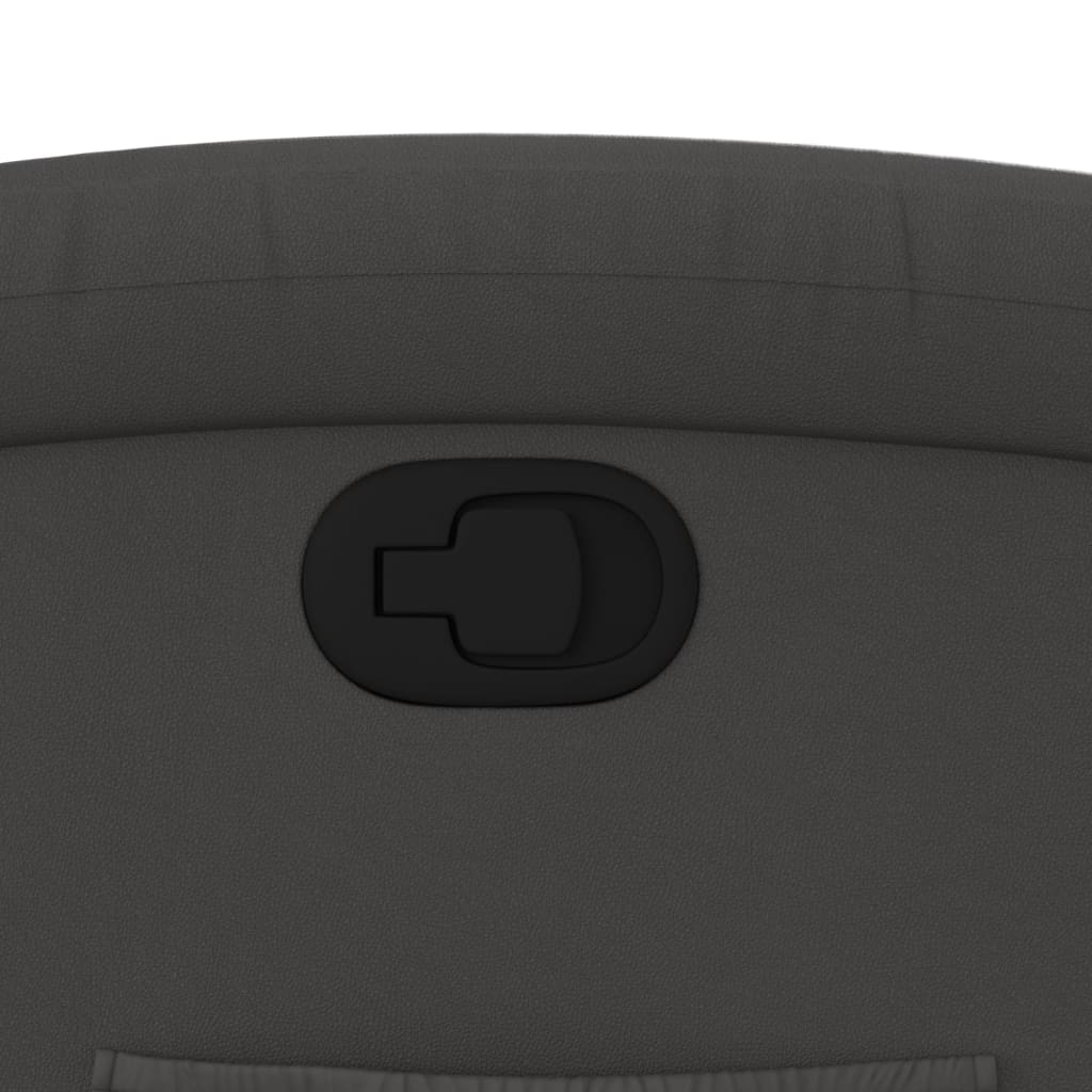 Fauteuil inclinable gris cuir véritable - XIOS