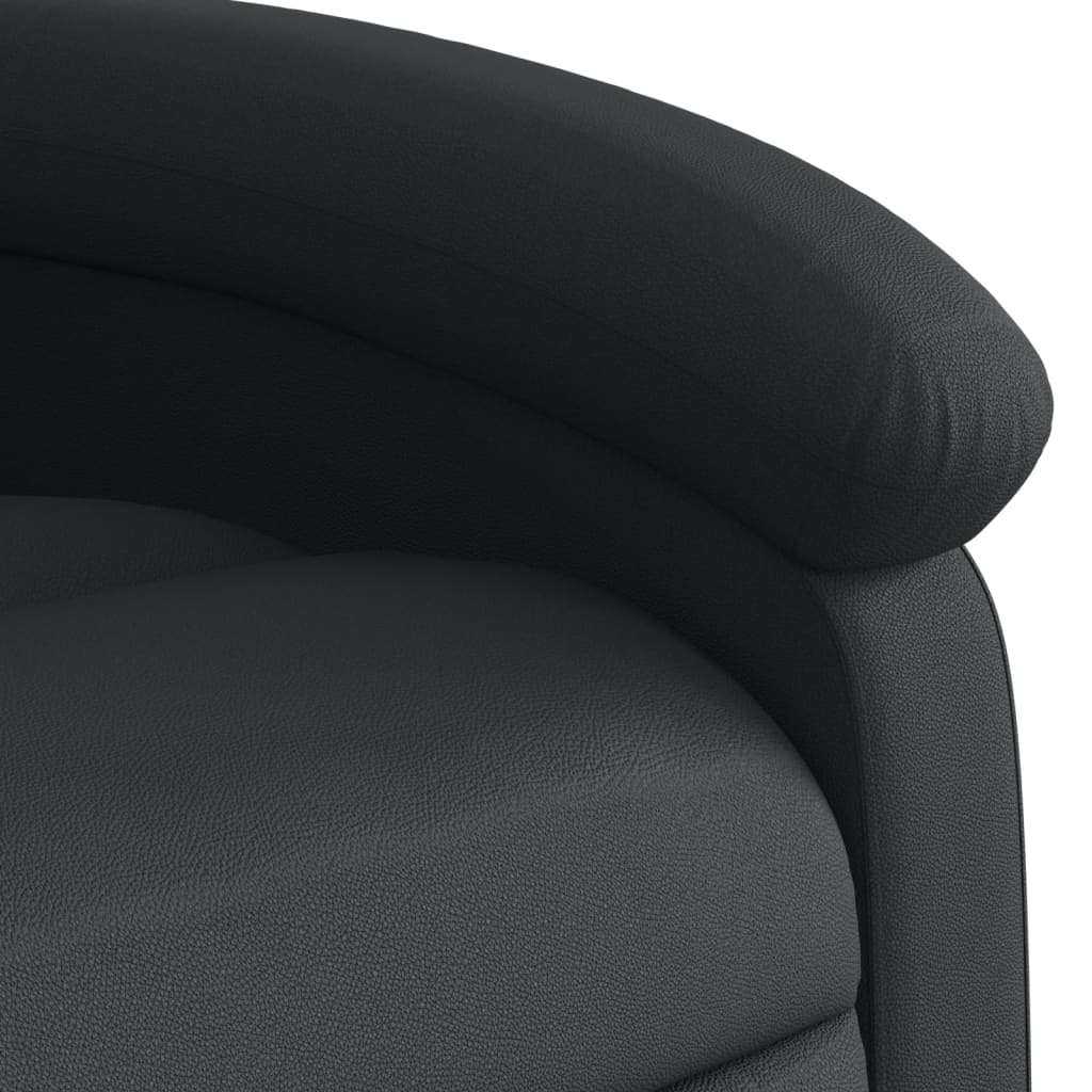 Fauteuil de massage inclinable noir cuir véritable - XIOS