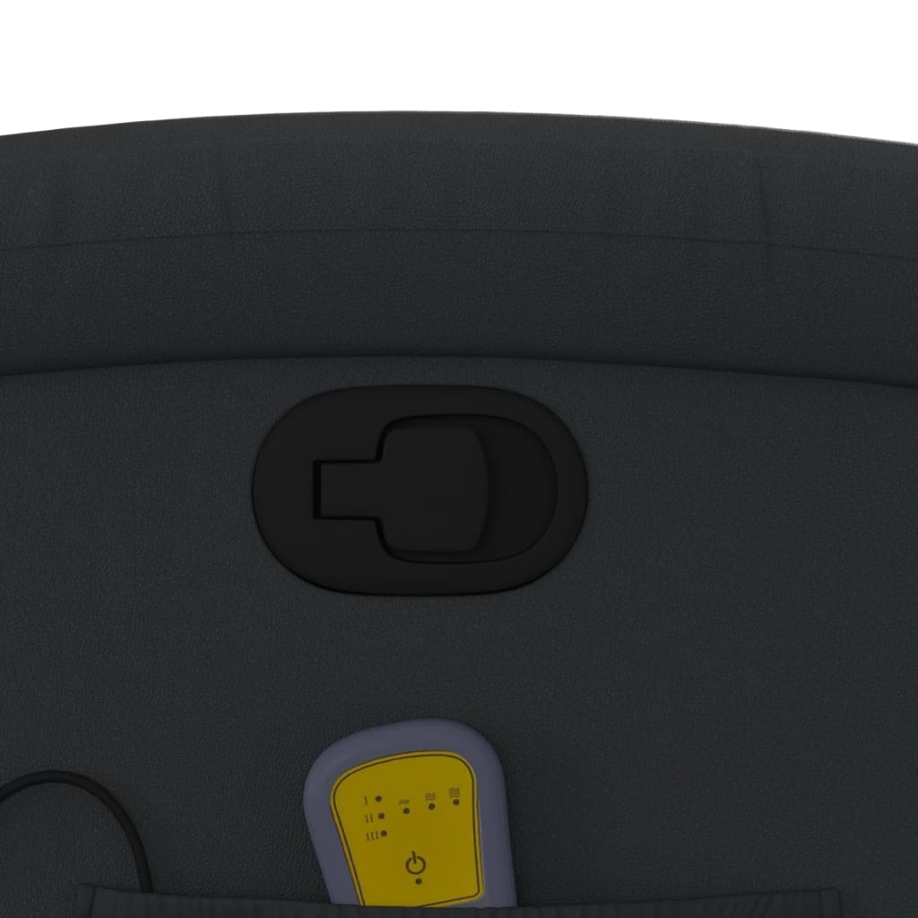 Fauteuil de massage inclinable noir cuir véritable - XIOS