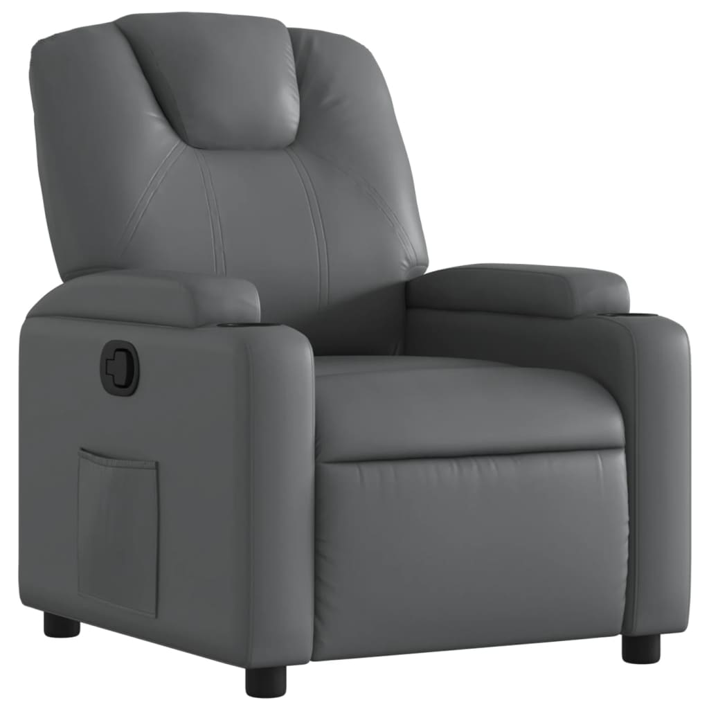 Fauteuil inclinable gris similicuir - XIOS