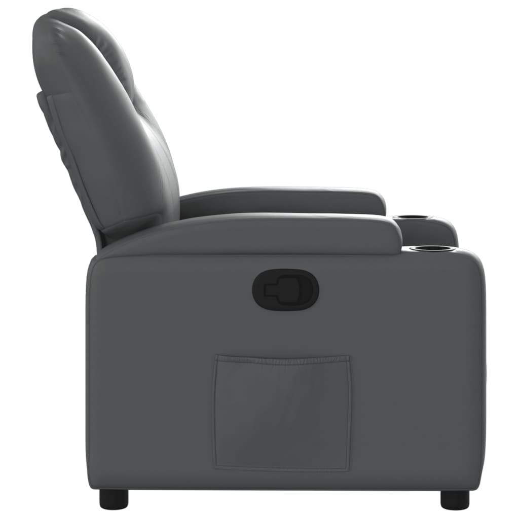 Fauteuil inclinable gris similicuir - XIOS