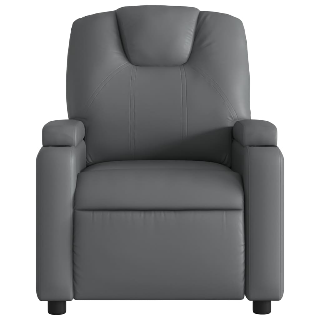 Fauteuil de massage inclinable gris similicuir - XIOS
