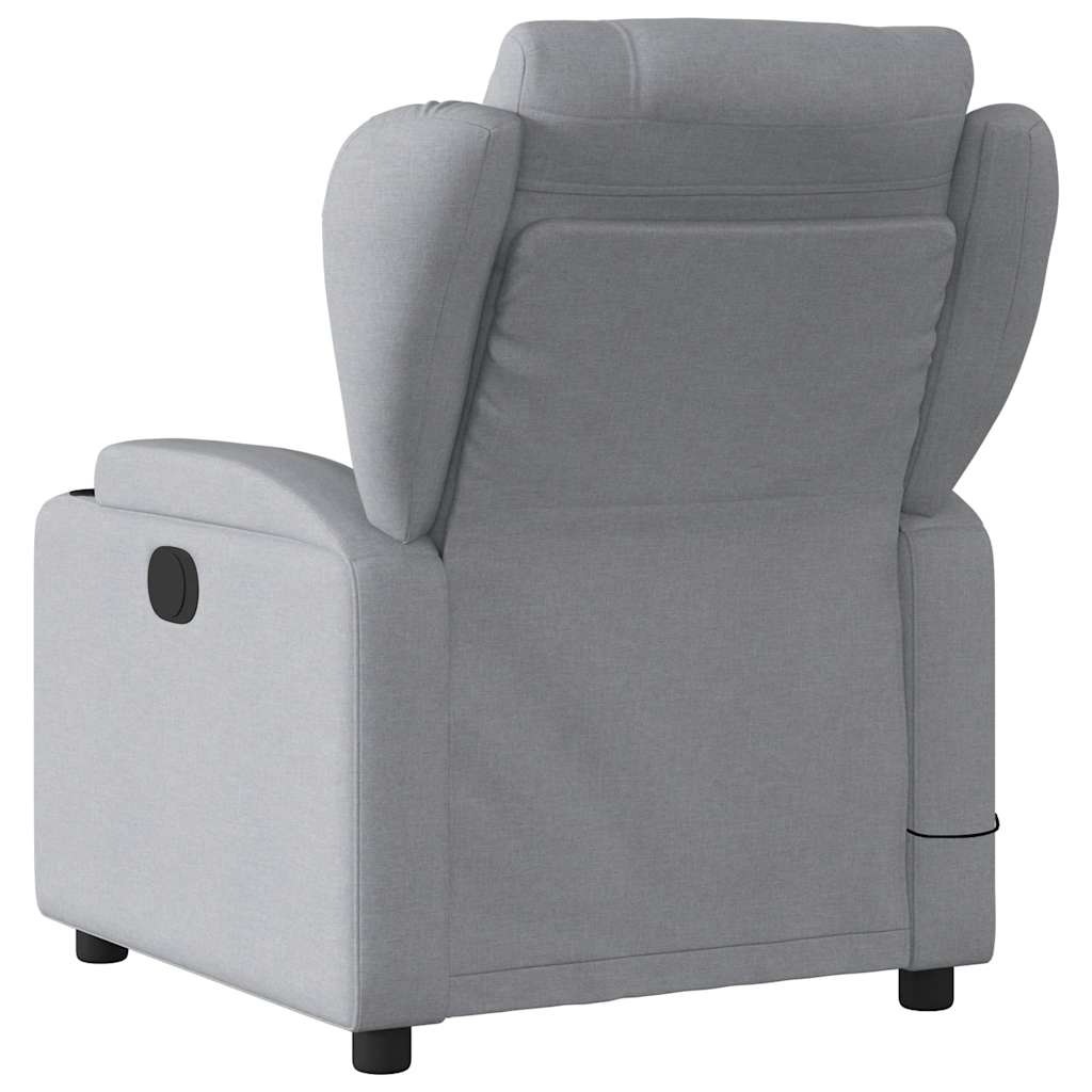 Fauteuil inclinable de massage gris clair tissu - XIOS