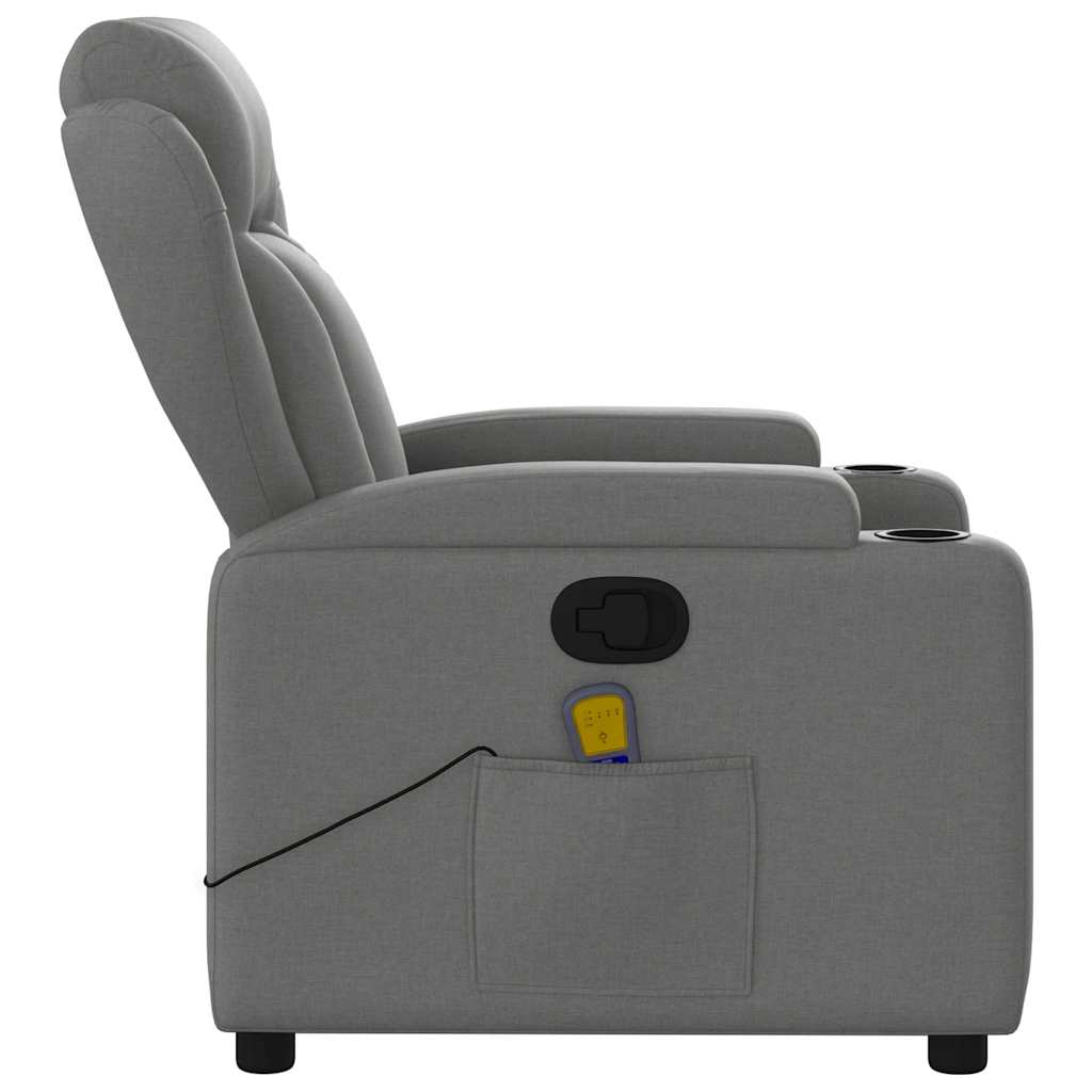 Fauteuil inclinable de massage gris foncé tissu - XIOS