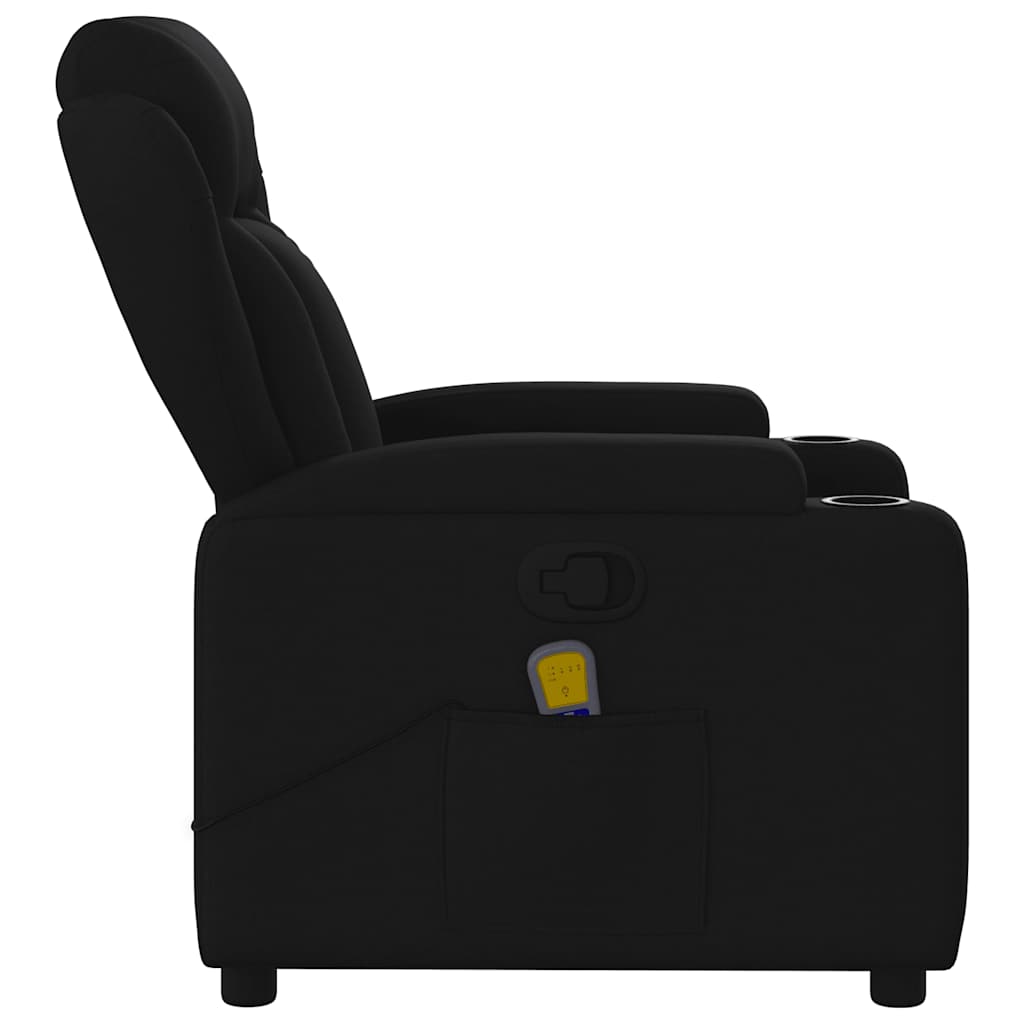 Fauteuil inclinable de massage noir tissu - XIOS