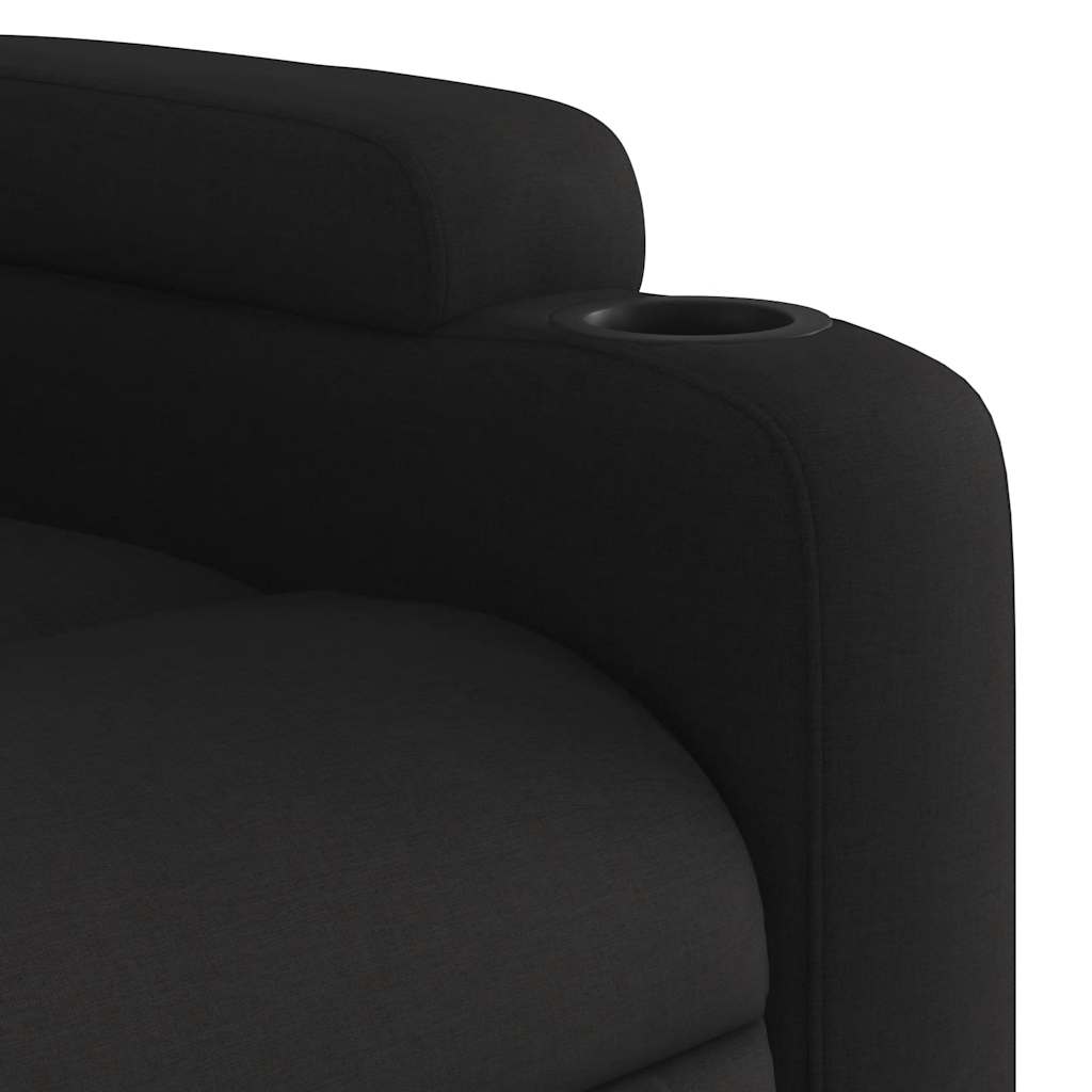 Fauteuil inclinable de massage noir tissu