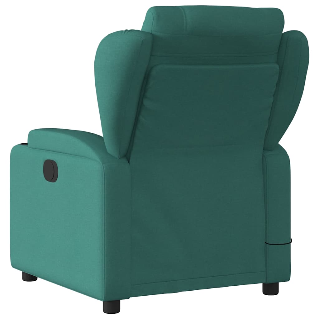 Fauteuil inclinable de massage vert foncé tissu - XIOS