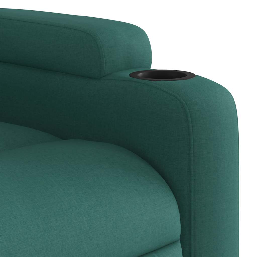 Fauteuil inclinable de massage vert foncé tissu - XIOS