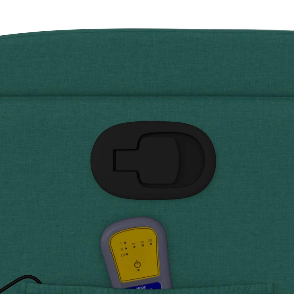 Fauteuil inclinable de massage vert foncé tissu - XIOS